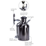 GrowlerWerks uKeg™ Nitro 50 black chrome - 1.5 l